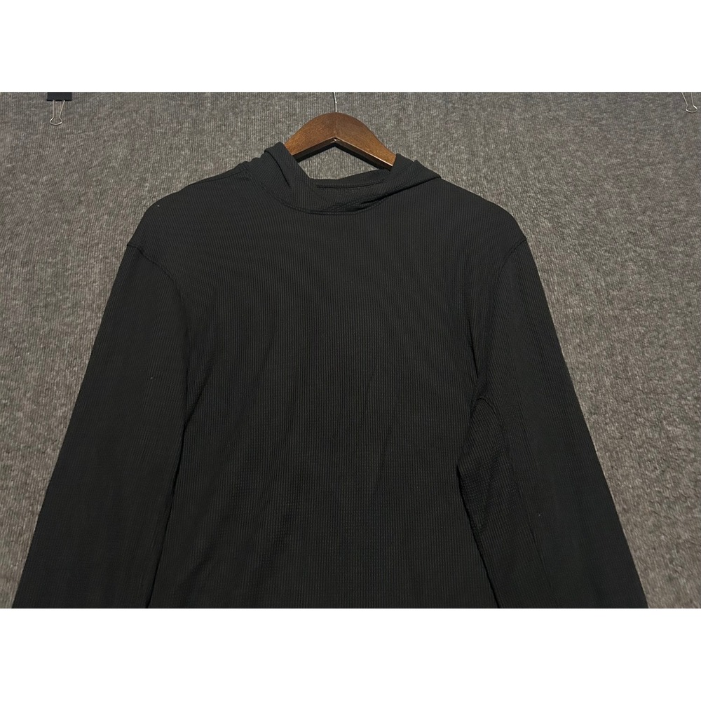 Lululemon Shift Stitch Hoodie Sweatshirt Waffle Knit Performance black L Mens
